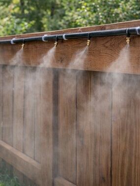 Premium Black Outdoor Misting Line - Cooling Patio System
